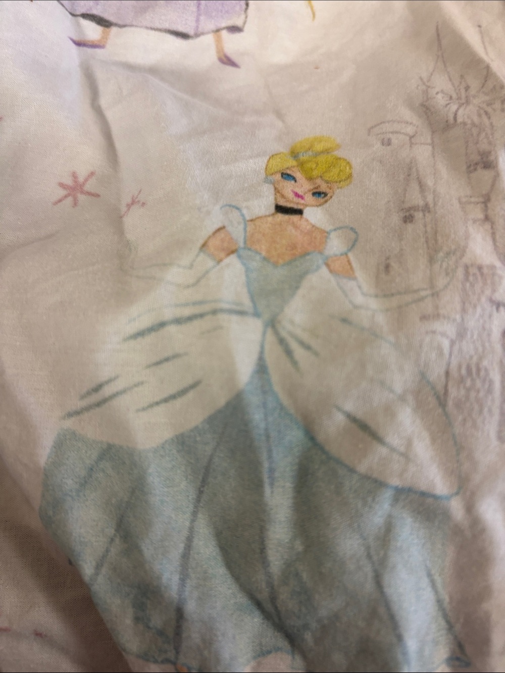 Pottery Barn Kids Disney Princesses twin fitted sheet and one pillowcase - Picture 3 of 7